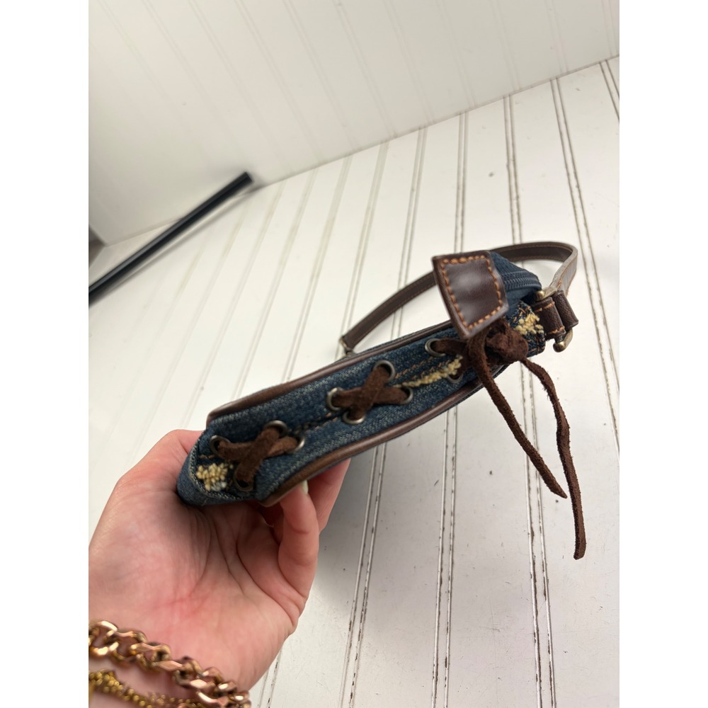 Guess Vintage Y2K 2000s Studded Denim Small Western Boho Shoulder Bag Purse - Picture 6 of 10